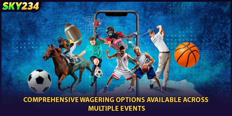 Comprehensive wagering options available across multiple events