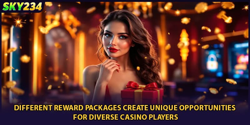 Different reward packages create unique opportunities for diverse casino players