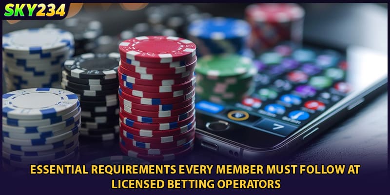 Essential requirements every member must follow at licensed betting operators