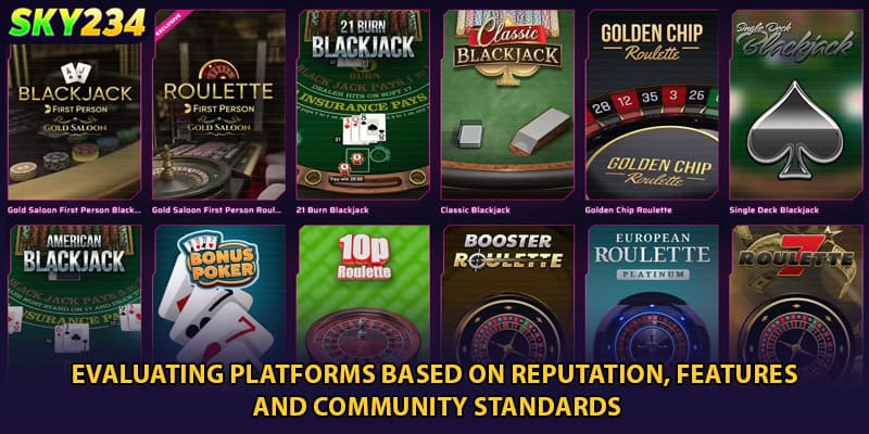 Evaluating platforms based on reputation, features, and community standards