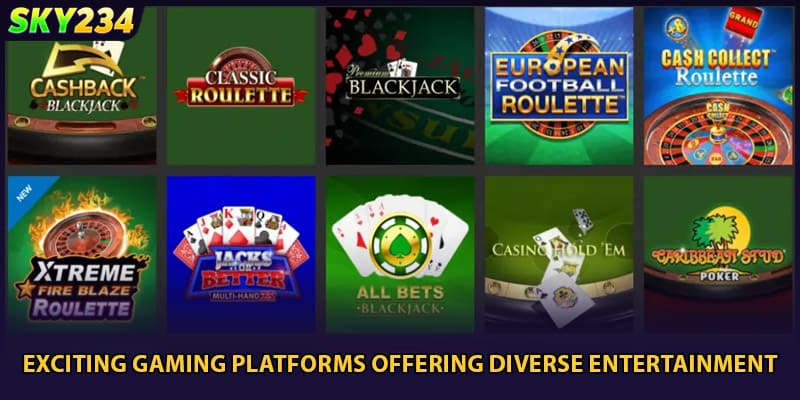 Exciting gaming platforms offering diverse entertainment