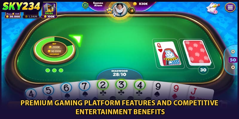 Premium gaming platform features and competitive entertainment benefits